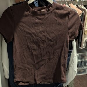 Madewell Brightside Ribbed Tee - Supima Cotton -Small